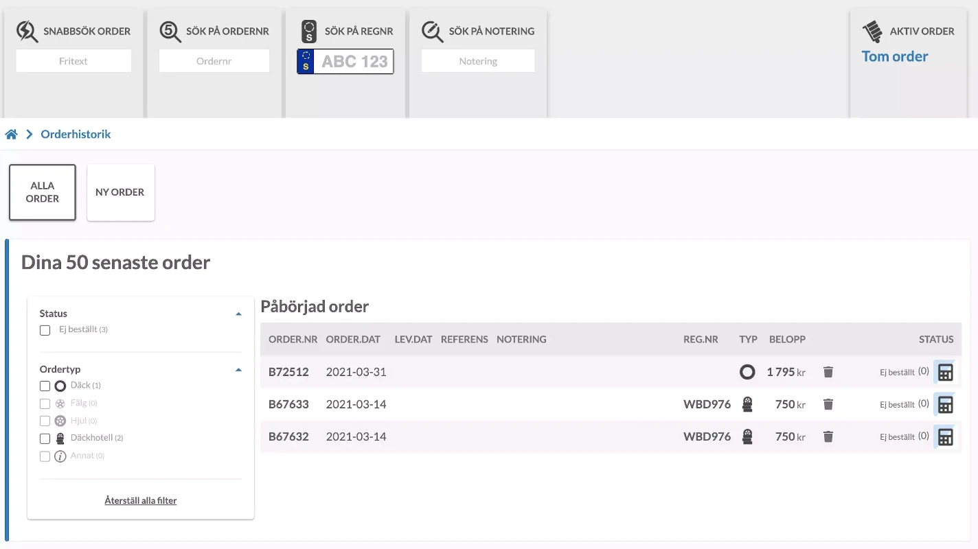 Nya Hjul & Däckorder